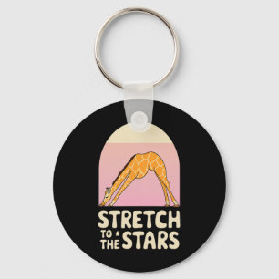 Stretch Towards The Galaxy Giraffe Positivity Grow Key Ring