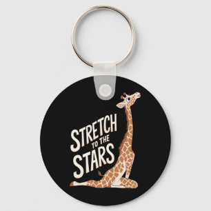 Stretch Towards The Galaxy Positive Yoga Giraffe H Key Ring