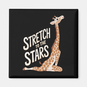 Stretch Towards The Galaxy Positive Yoga Giraffe H Magnet