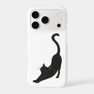 Stretching Black Cat iPhone Case