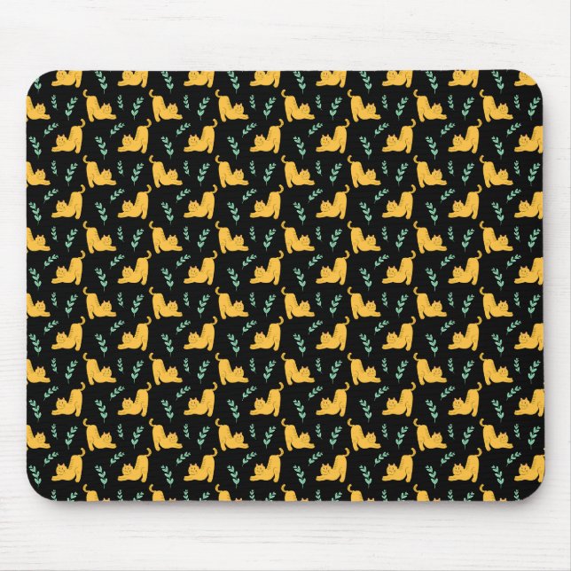 Stretching Cat Mouse Pad (Front)