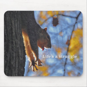Stretching Squirrel 2 Mouse Pad
