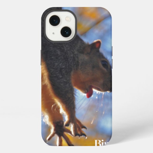 Stretching Squirrel iPhone Case (Back)