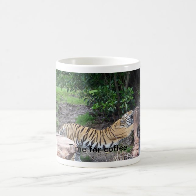 Stretching Tiger Coffee Mug (Center)