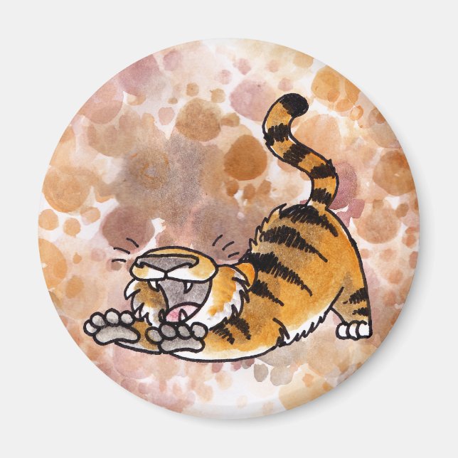 Stretching Tiger Magnet (Front)