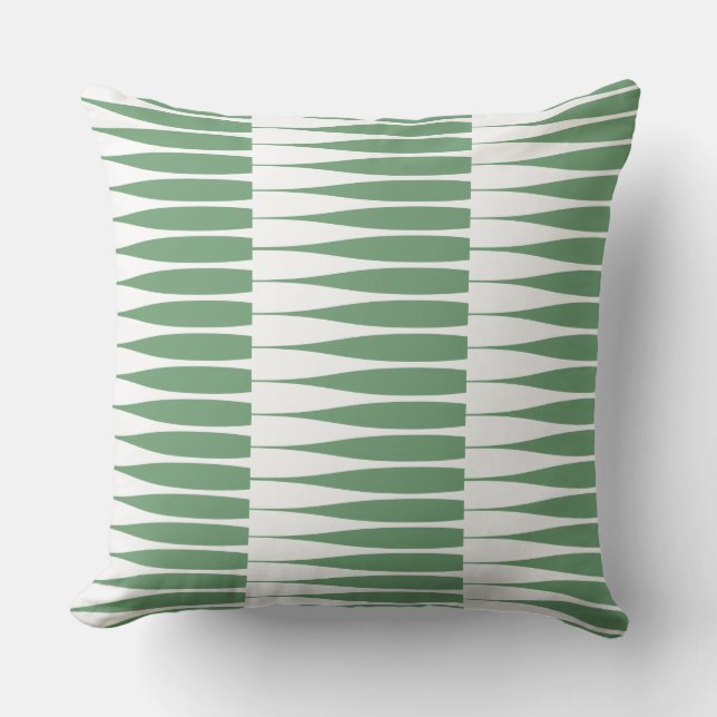 Striation Oxley Green Stripe Cushion (Front)