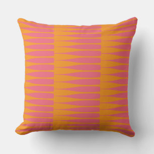 Striation Pink and Orange Stripe Cushion