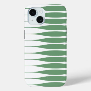 Striation White and Green iPhone Case