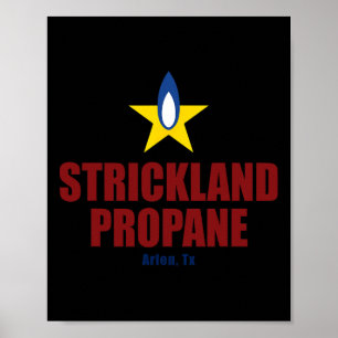 Strickland Propane - Arlen Texas Yellow Star Bbq  Poster