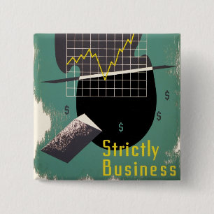 Strictly Business 15 Cm Square Badge