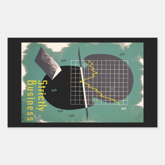 Strictly Business Rectangular Sticker (Front)