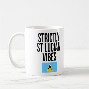 Strictly St Lucian Vibes Saint Lucia Flag Coffee Mug