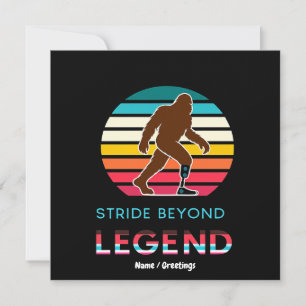 Stride Beyond Legend Sasquatch Amputee Vintage  Invitation