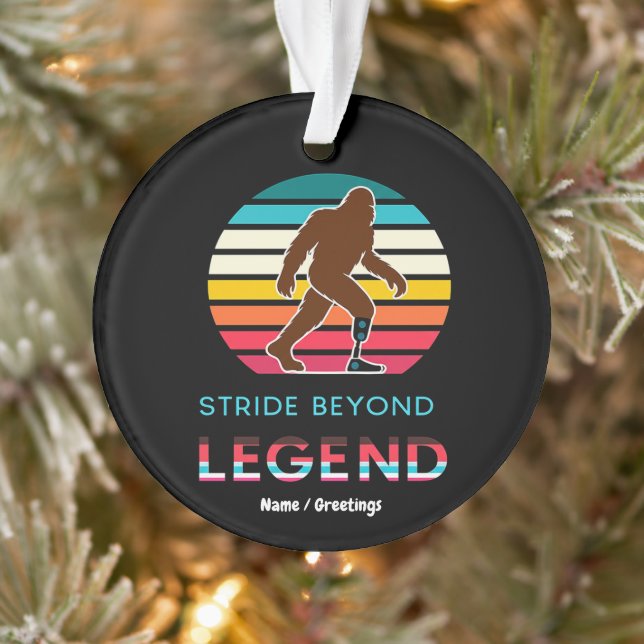 Stride Beyond Legend Sasquatch Amputee Vintage  Ornament (Tree)