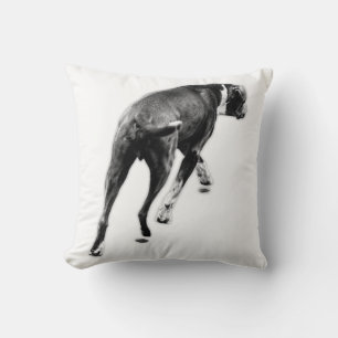 Stride in Stillness – Black & White Cushion