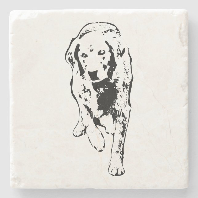 Stride of Loyalty in Fall Ink Stone Coaster (Front)
