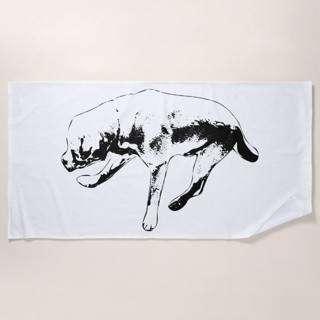 Stride & Silence Beach Towel (Front)