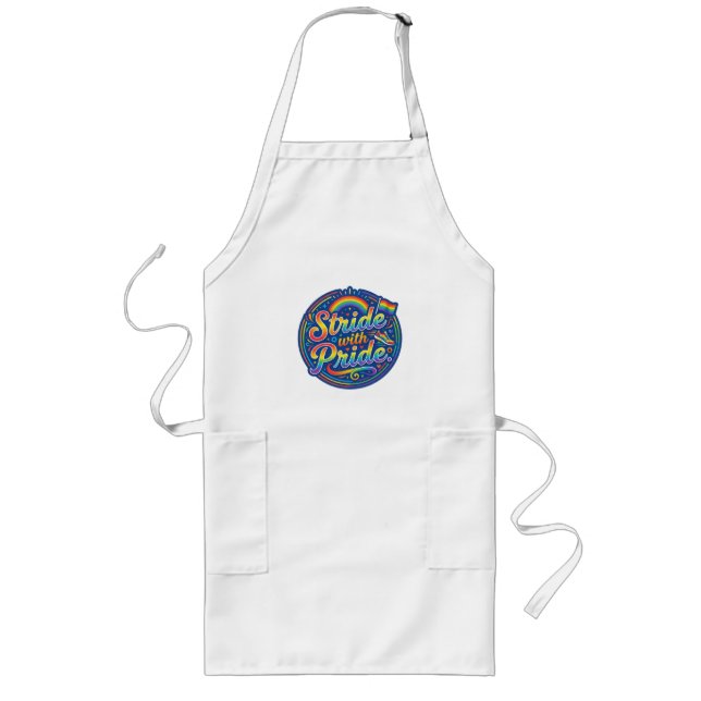 Stride with Pride – Confidence & Strength T-Shirt Long Apron (Front)