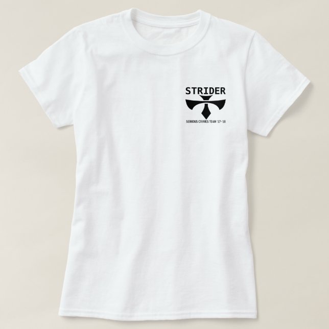 Strider Safety Serious Crimes Interns T-Shirt (Design Front)