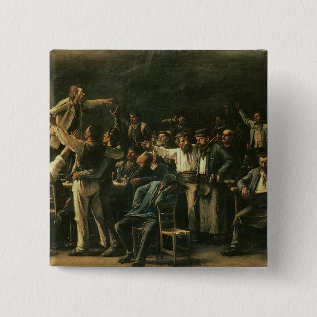 Strike, 1895 15 cm square badge (Front)