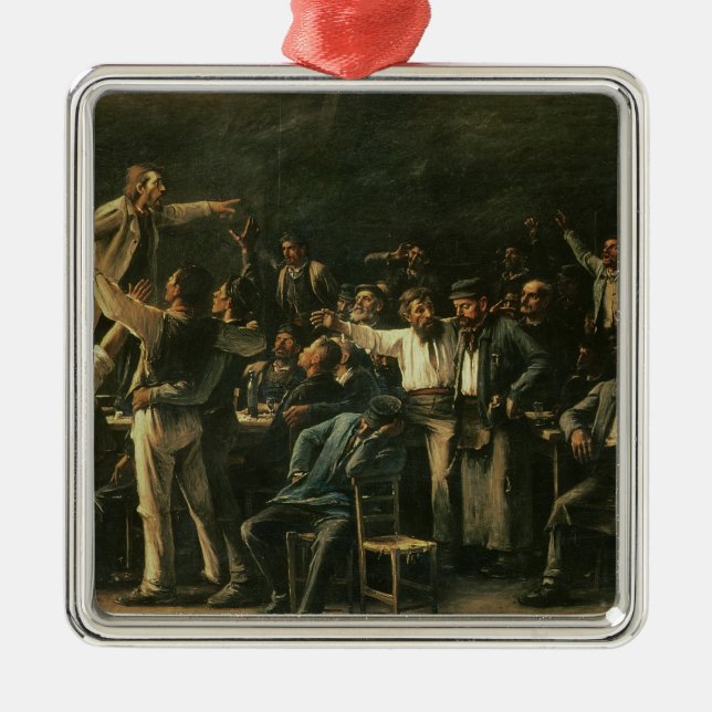 Strike, 1895 metal ornament (Front)