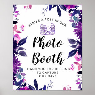 Strike a Pose Photo Booth Wedding Reception Sign
