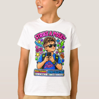 Strike a Pose Retro Selfie Kid T-Shirt