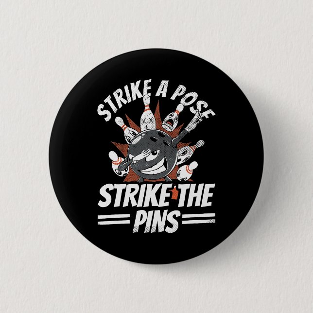 Strike A Pose Strike The Pins Bowler Pins Ball Spo (Front)