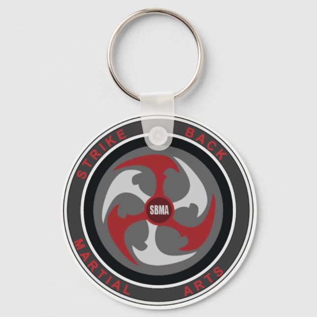 Strike Back Martial Arts Button Keychain (Front)