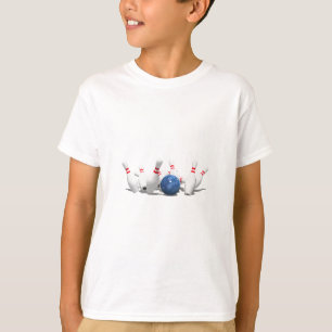 Strike!  Bowling Ball & Pins: T-Shirt
