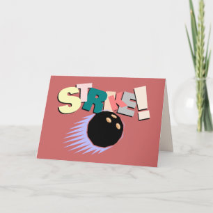 strike! Bowling or congratulations Card