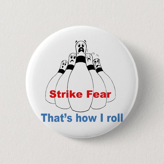 Strike Fear 6 Cm Round Badge (Front)