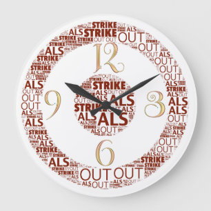 Strike Out ALS  Round (Large) Clock
