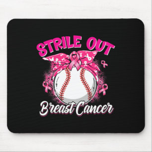 Strike Out Breast Cancer Awareness Baseball Fighte Mouse Pad