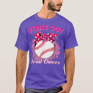 Strike Out Breast Cancer Awareness Baseball Fighte T-Shirt