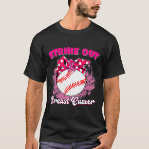 Strike Out Breast Cancer Awareness Baseball Fighte T-Shirt