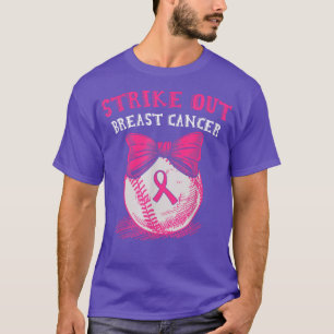Strike Out Breast Cancer Awareness Baseball Fighte T-Shirt
