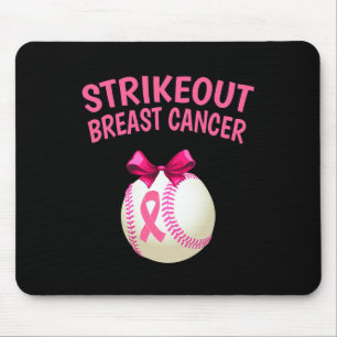 Strike Out Breast Cancer Awareness - Baseball Pink Mouse Pad