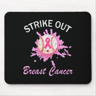 Strike Out Breast Cancer Awareness Baseball Pink R Mouse Pad
