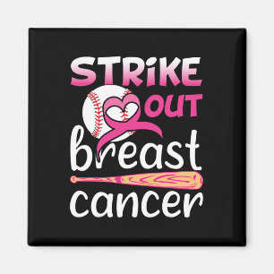 Strike Out Breast Cancer Awareness Baseball Softba Magnet