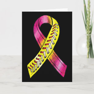 Strike Out Breast Cancer Awareness Day Pink Ribbon Card