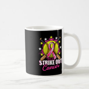 Strike Out Breast Cancer Awareness Day Pink Ribbon Coffee Mug