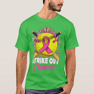 Strike Out Breast Cancer Awareness Day Pink Ribbon T-Shirt