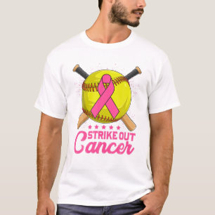Strike Out Breast Cancer Awareness Day Pink Ribbon T-Shirt