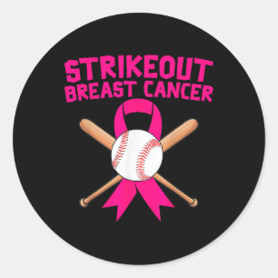 Strike Out Breast Cancer Awareness Sell Fighters Classic Round Sticker