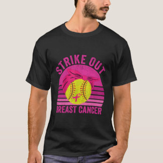 Strike Out Breast Cancer Awareness Softball Fighte T-Shirt