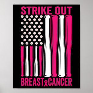 Strike Out Breast Cancer Awareness Softball Us Fla Poster