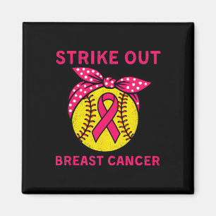 Strike Out Breast Cancer Awareness Softll Coquette Magnet