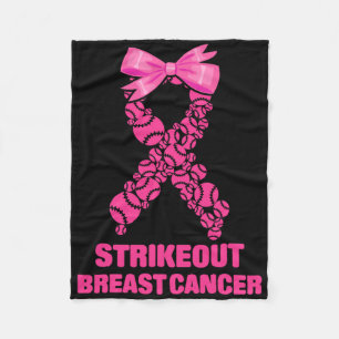 Strike Out Breast Cancer Awareness Softll Fighters Fleece Blanket
