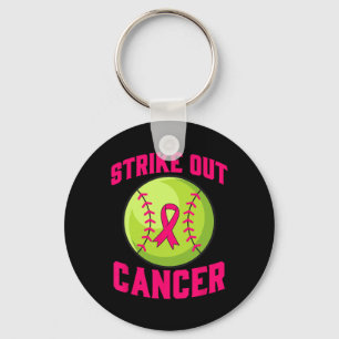 Strike Out Breast Cancer Awareness Softll Fighters Key Ring